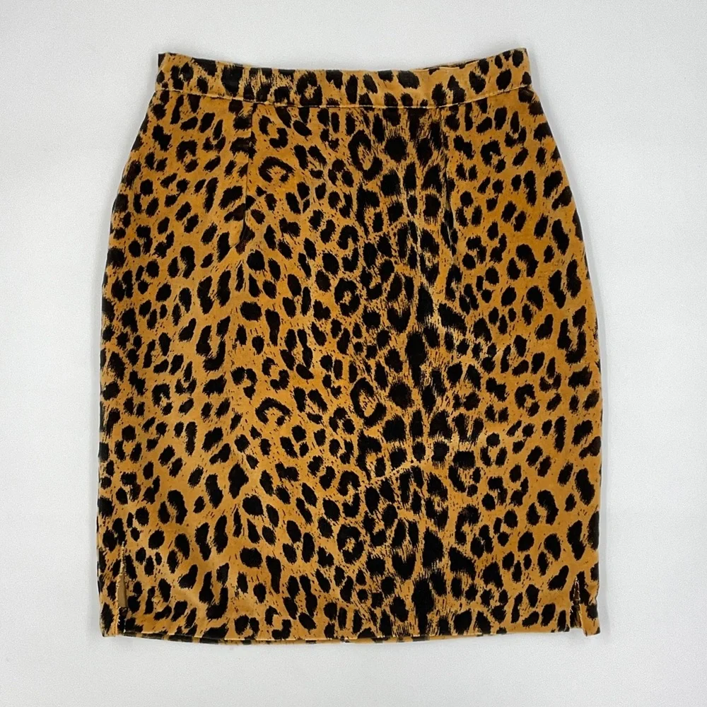 Tripp NYC RARE Vintage 80’s Punk Leopard Print Faux Fur Mini Skirt Small Altered